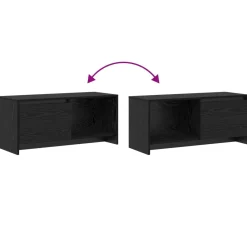vidaXL Conjunto de mueble de TV 90 x 35 x 40 cm Roble negro New