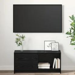 vidaXL Conjunto de mueble de TV 90 x 35 x 40 cm Roble negro New