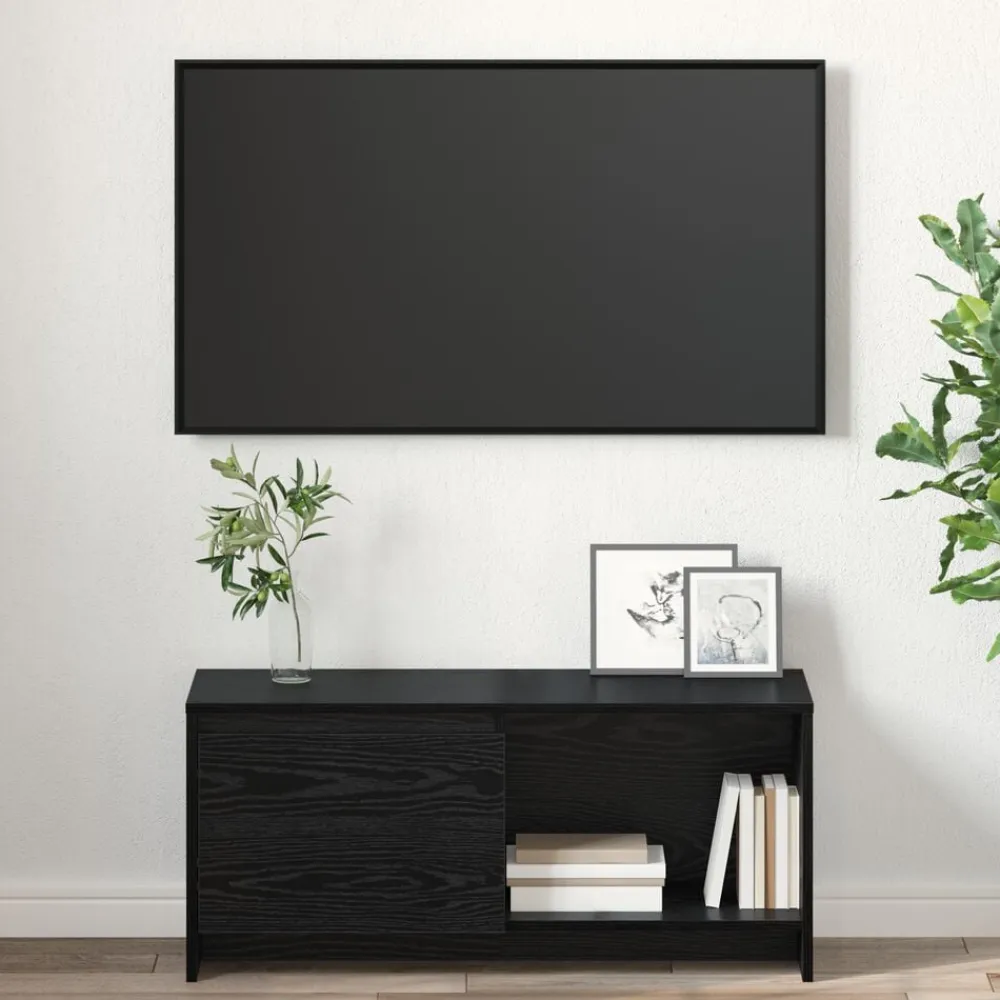 vidaXL Conjunto de mueble de TV 90 x 35 x 40 cm Roble negro New