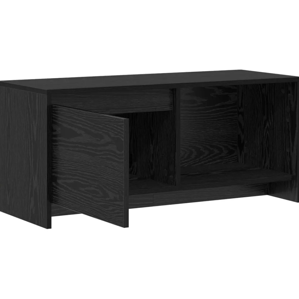 vidaXL Conjunto de mueble de TV 90 x 35 x 40 cm Roble negro New