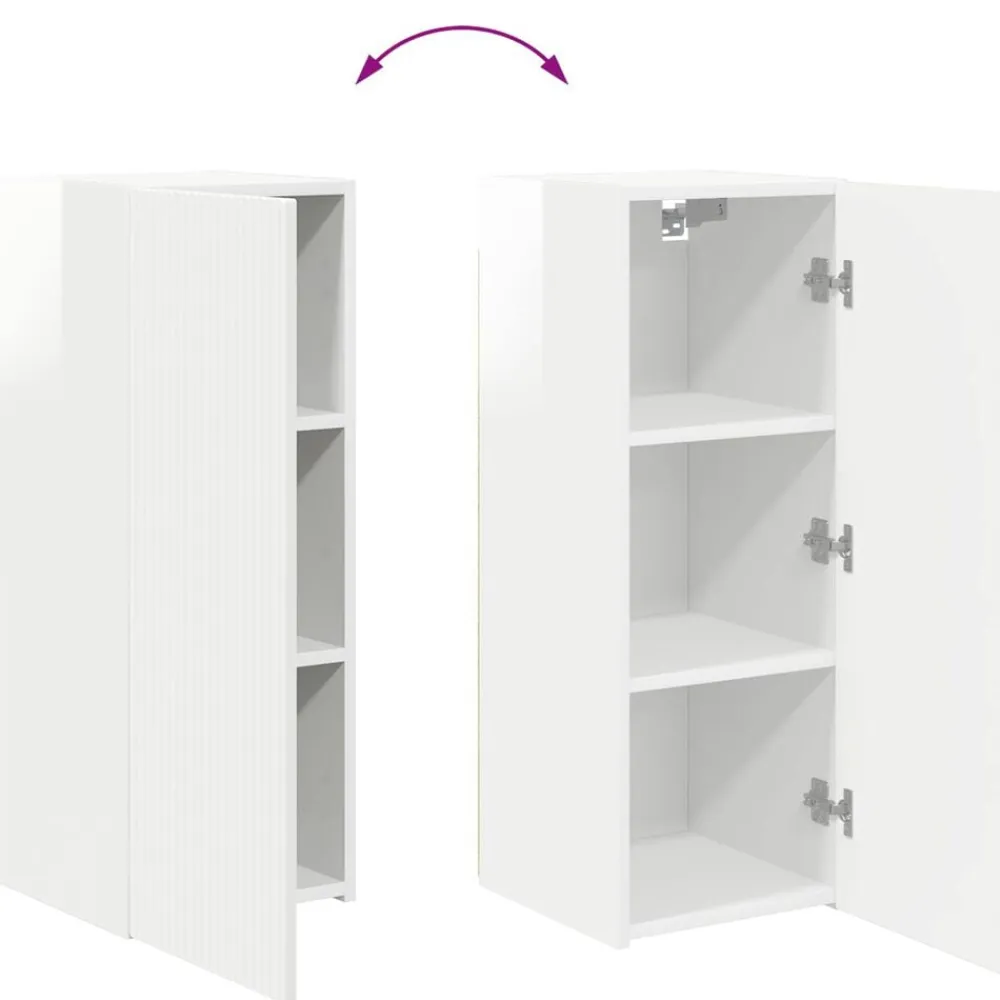 vidaXL Conjunto de mueble de TV 2 pcs Madera de ingeniería brillante Online