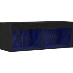 vidaXL Muebles Tv-Conjunto de mueble de TV con LED 80 x 30 x 30 cm