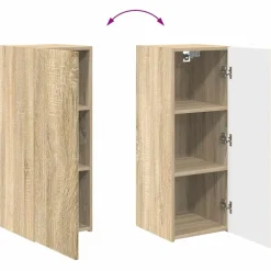 vidaXL Muebles Tv-Conjunto de mueble para TV de pared 4 pcs