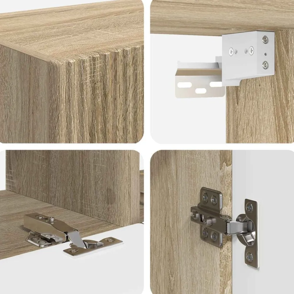 vidaXL Muebles Tv-Conjunto de mueble para TV de pared 4 pcs