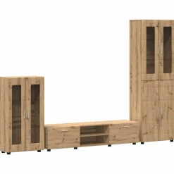 vidaXL Conjunto de mueble de TV con cajón FLORIN Roble artesanal Roble artisan Discount