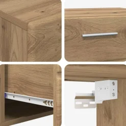 vidaXL Conjunto de mueble de TV con cajón FLORIN Roble artesanal Roble artisan Discount