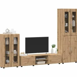 vidaXL Conjunto de mueble de TV con cajón FLORIN Roble artesanal Roble artisan Discount