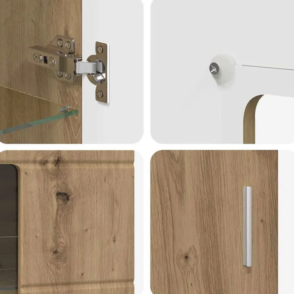 vidaXL Conjuntos De Muebles-Conjunto de mueble de TV con cajón FLORIN Roble artesanal
