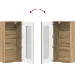 vidaXL Conjuntos De Muebles-Conjunto de mueble de TV con cajón FLORIN Roble artesanal