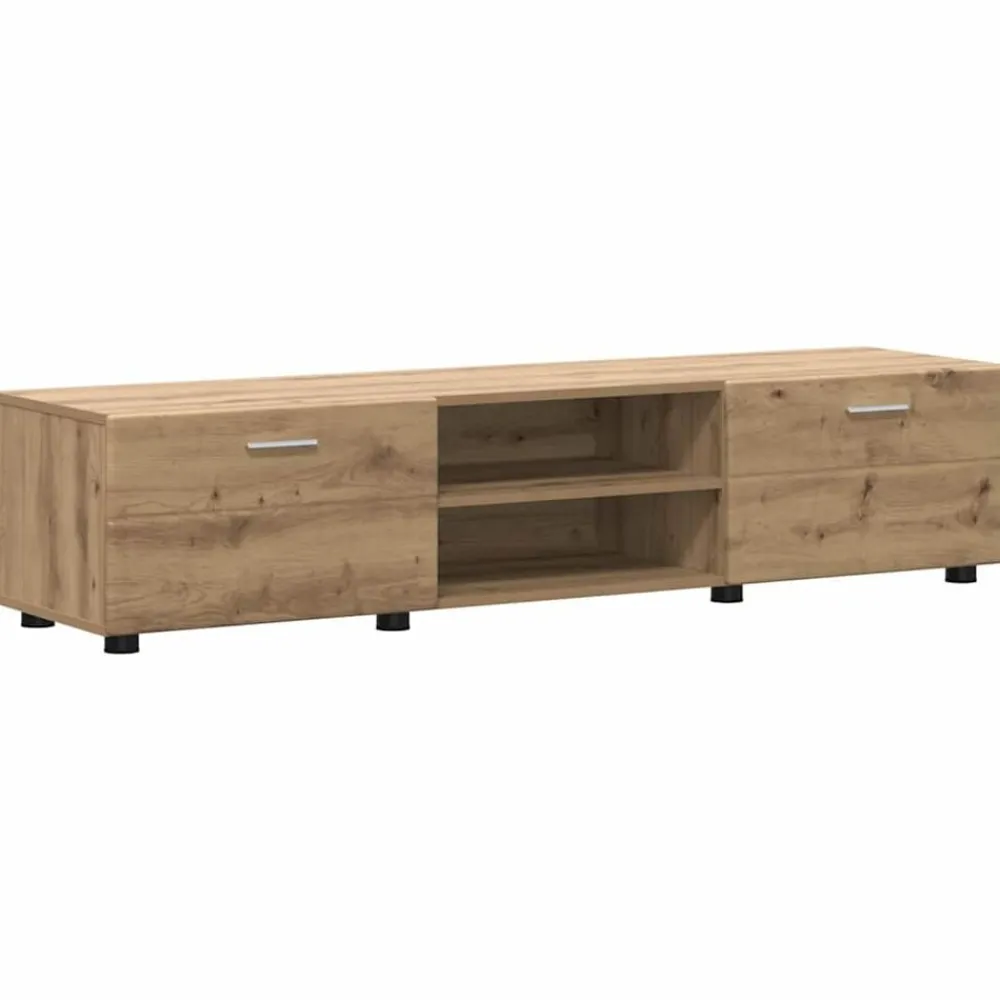 vidaXL Conjuntos De Muebles-Conjunto de mueble de TV con cajón FLORIN Roble artesanal