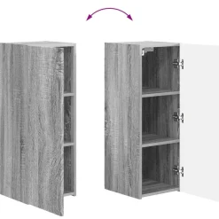 vidaXL Conjunto de mueble de TV 2 pcs Madera de ingeniería Gris sonoma Online