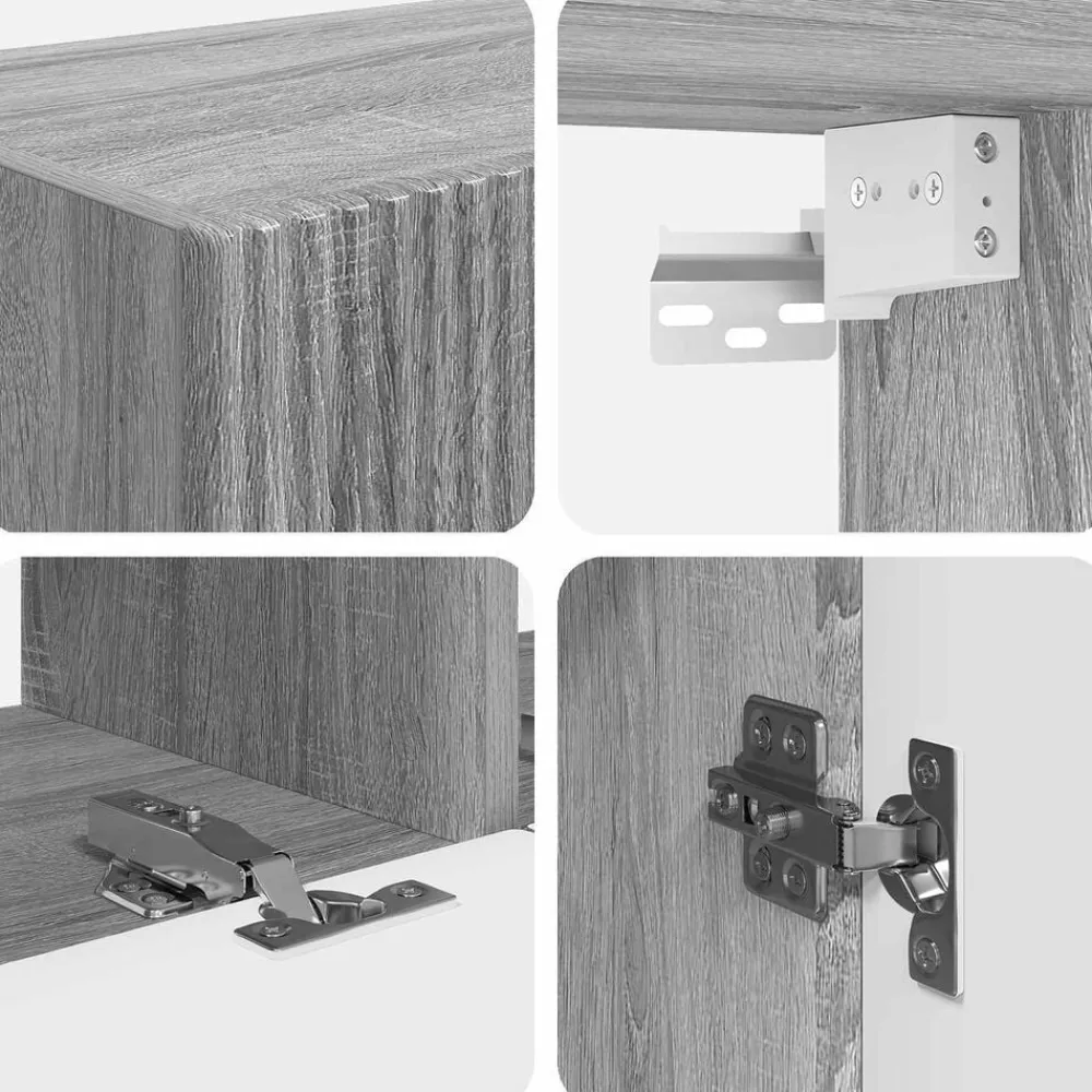 vidaXL Conjunto de mueble de TV 2 pcs Madera de ingeniería Gris sonoma Online