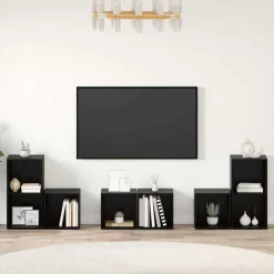 vidaXL Muebles Tv-Conjunto de mueble de TV 6 pcs Madera contrachapada