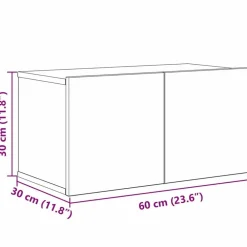 vidaXL Conjunto de mueble de TV Montaje en la pared 5 pcs Madera vieja Discount