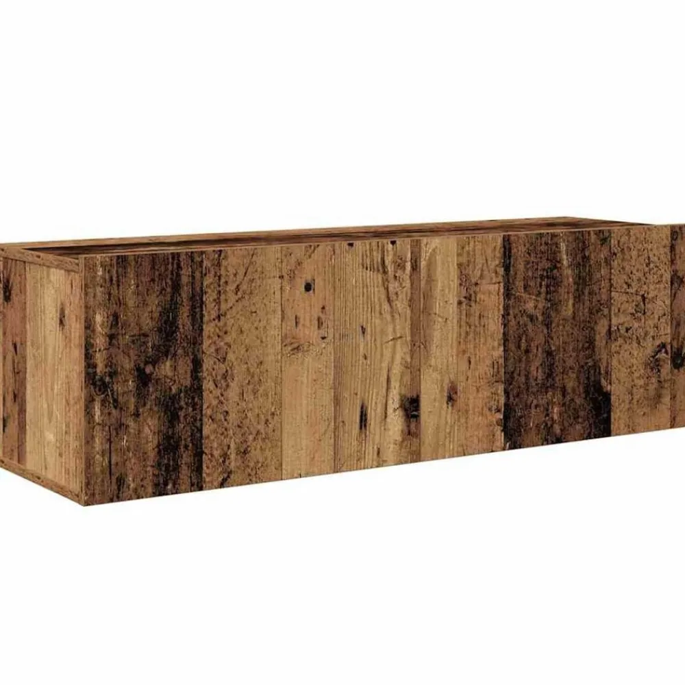 vidaXL Conjunto de mueble de TV Montaje en la pared 5 pcs Madera vieja Discount