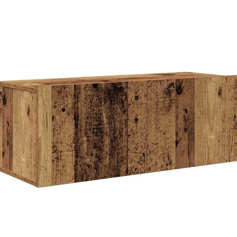 vidaXL Conjunto de mueble de TV Montaje en la pared 5 pcs Madera vieja Discount