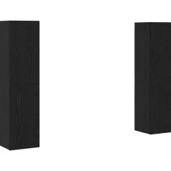 vidaXL Conjunto de mueble de TV Madera de ingeniería Roble negro Best
