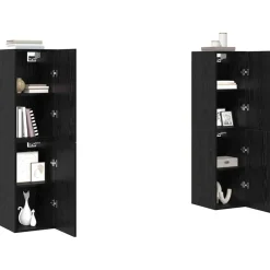 vidaXL Conjunto de mueble de TV Madera de ingeniería Roble negro Best