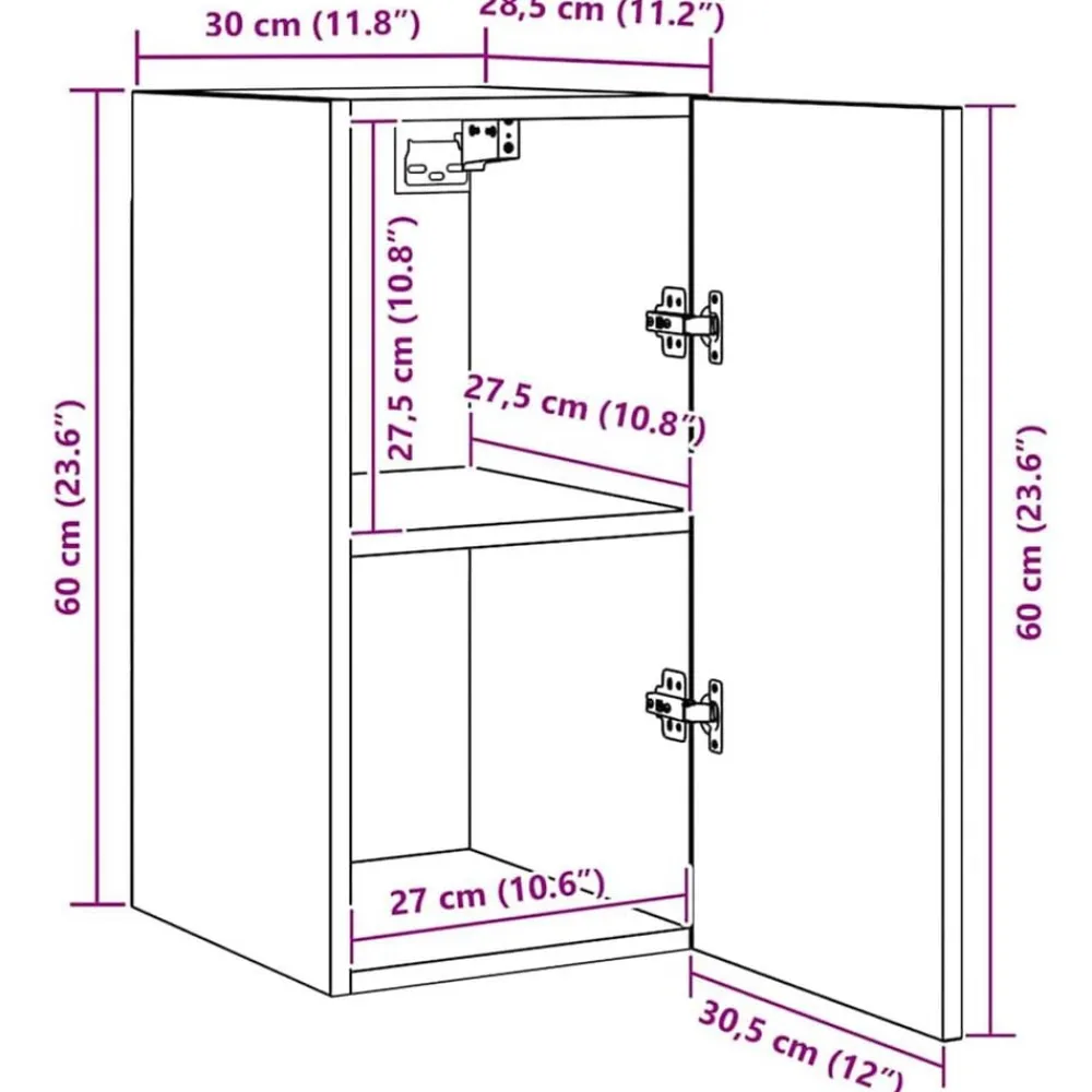 vidaXL Conjunto de mueble de TV Madera de ingeniería Roble negro Best