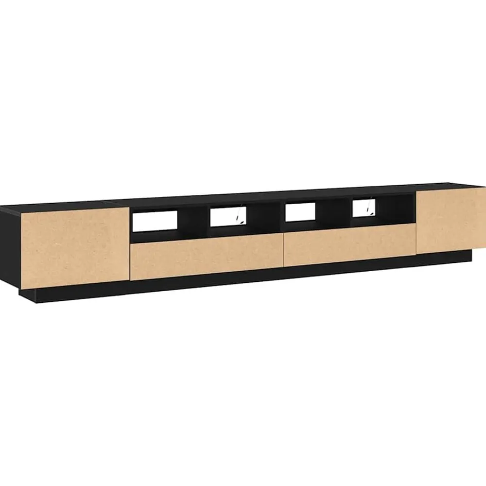 vidaXL Conjunto de mueble de TV 3 pcs Negro 260 x 35 x 40 cm Roble negro Clearance