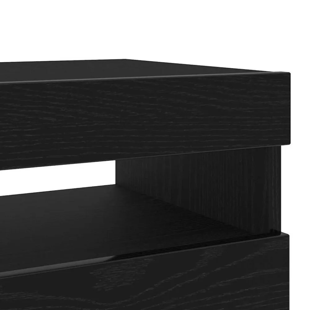vidaXL Conjunto de mueble de TV 3 pcs Negro 260 x 35 x 40 cm Roble negro Clearance