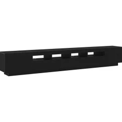 vidaXL Conjunto de mueble de TV 3 pcs Negro 260 x 35 x 40 cm Roble negro Clearance