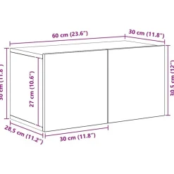 vidaXL Muebles Tv-Conjunto de mueble de TV 4 pcs Madera de ingeniería