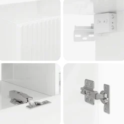 vidaXL Conjunto de mueble para TV de pared 6 pcs brillante Clearance