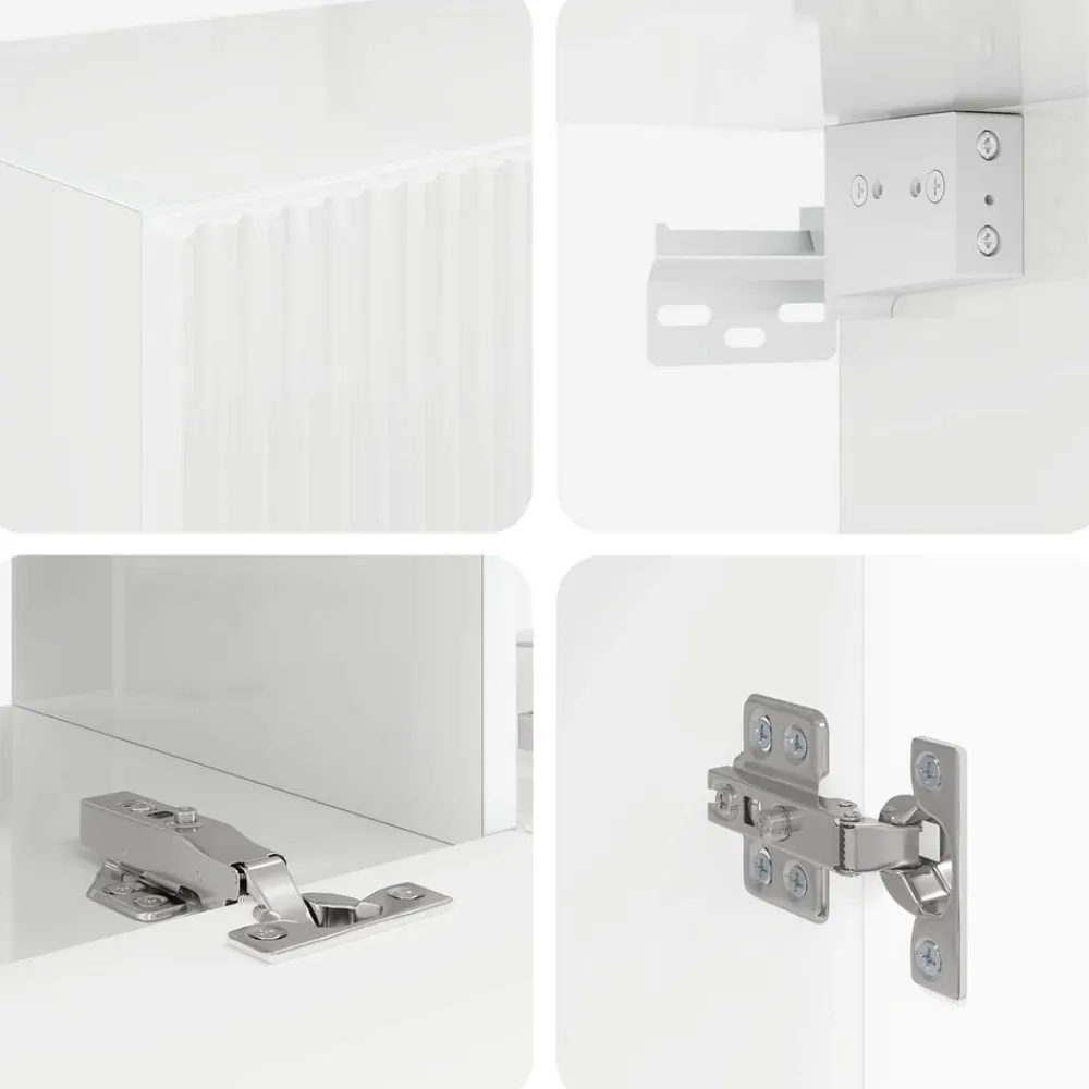 vidaXL Conjunto de mueble para TV de pared 6 pcs brillante Clearance