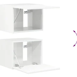 vidaXL Conjunto de mueble para TV de pared 6 pcs brillante Clearance