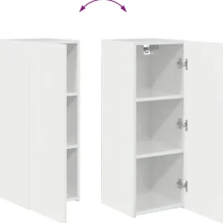 vidaXL Conjunto de mueble para TV de pared 6 pcs brillante Clearance