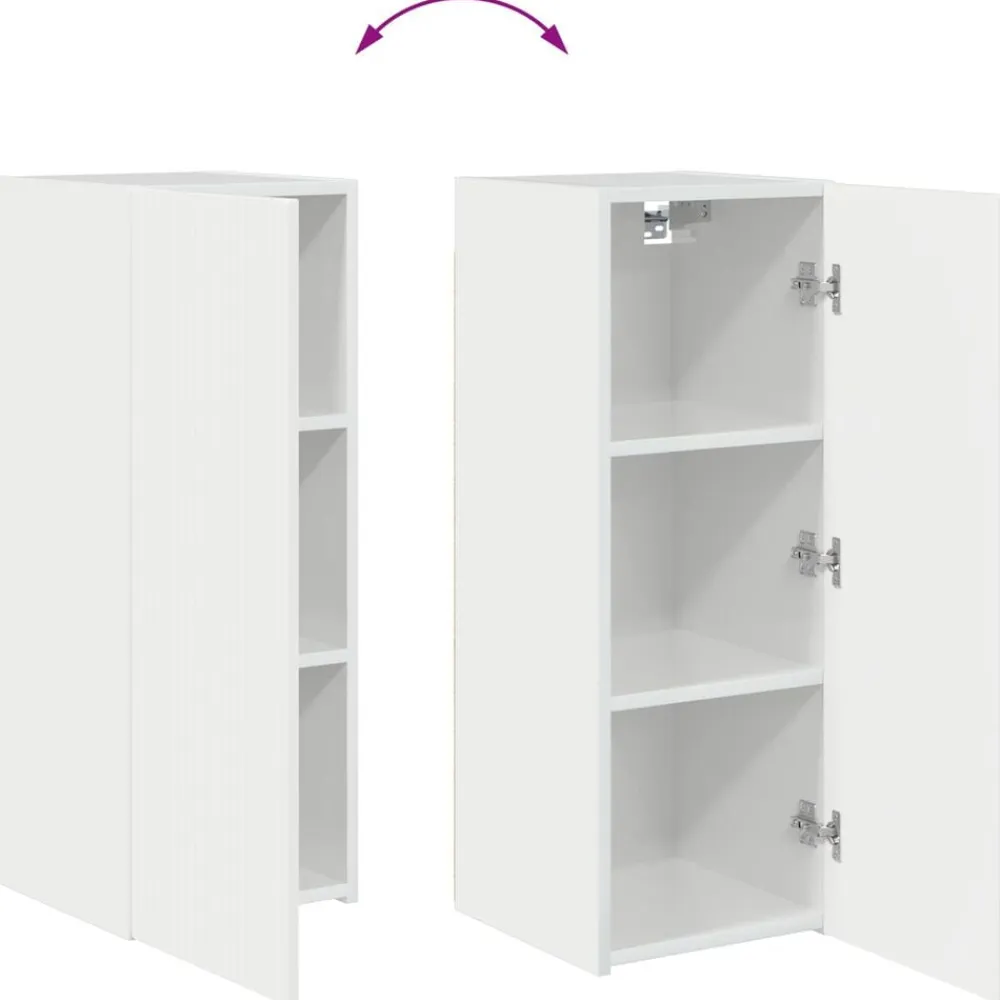vidaXL Conjunto de mueble para TV de pared 6 pcs brillante Clearance