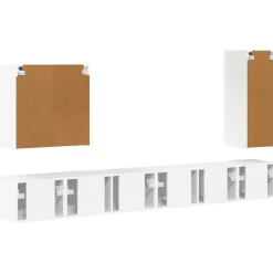 vidaXL Conjunto de mueble para TV de pared 6 pcs brillante Clearance