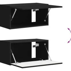 vidaXL Conjunto de mueble de TV 5 pcs Madera de ingeniería Negro Clearance