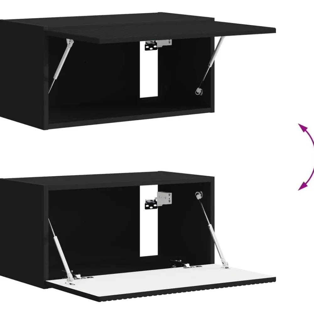 vidaXL Conjunto de mueble de TV 5 pcs Madera de ingeniería Negro Clearance