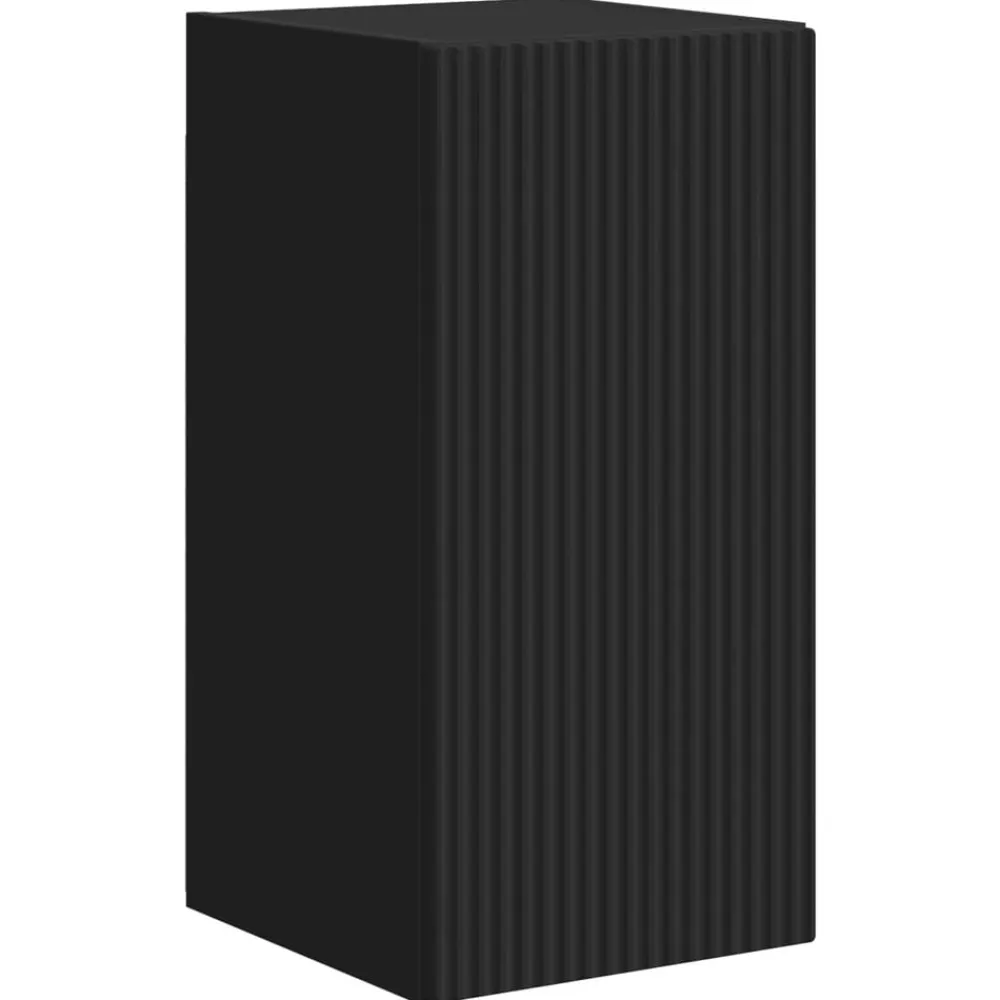 vidaXL Conjunto de mueble de TV 5 pcs Madera de ingeniería Negro Clearance