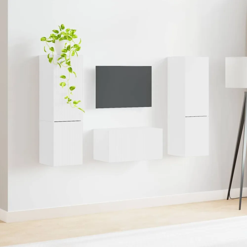 vidaXL Muebles Tv-Conjunto de mueble de TV 5 pcs Madera de ingeniería