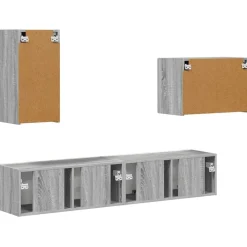 vidaXL Muebles Tv-Conjunto de mueble para TV de pared 4 pcs