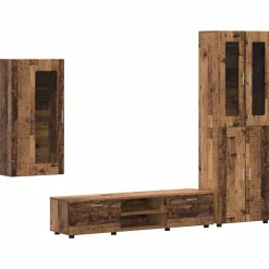 vidaXL Conjunto de mueble de TV con cajón FLORIN Madera vieja Madera envejecida New