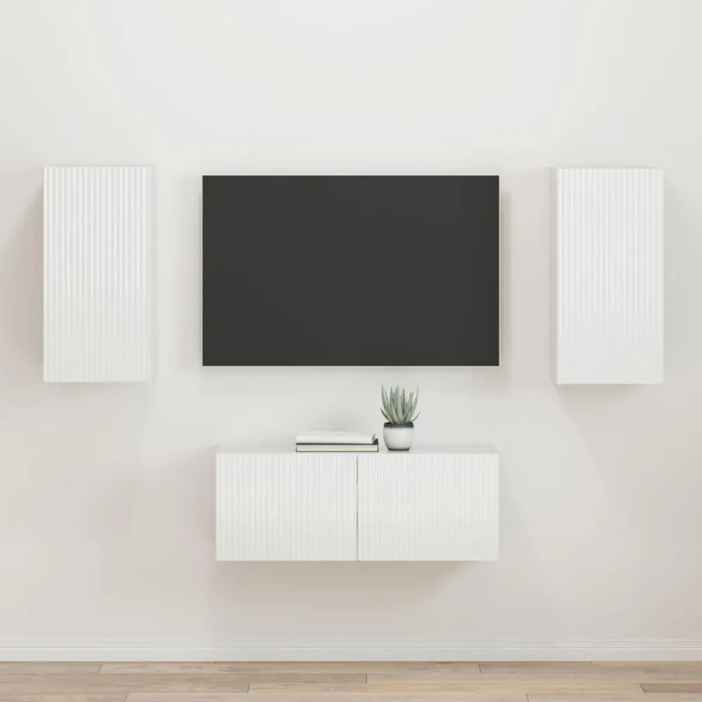 vidaXL Conjunto de mueble de TV 2 pcs Madera de ingeniería brillante Outlet