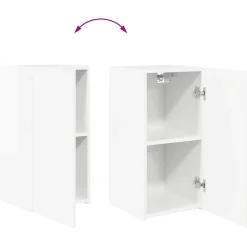 vidaXL Conjunto de mueble de TV 2 pcs Madera de ingeniería brillante Outlet