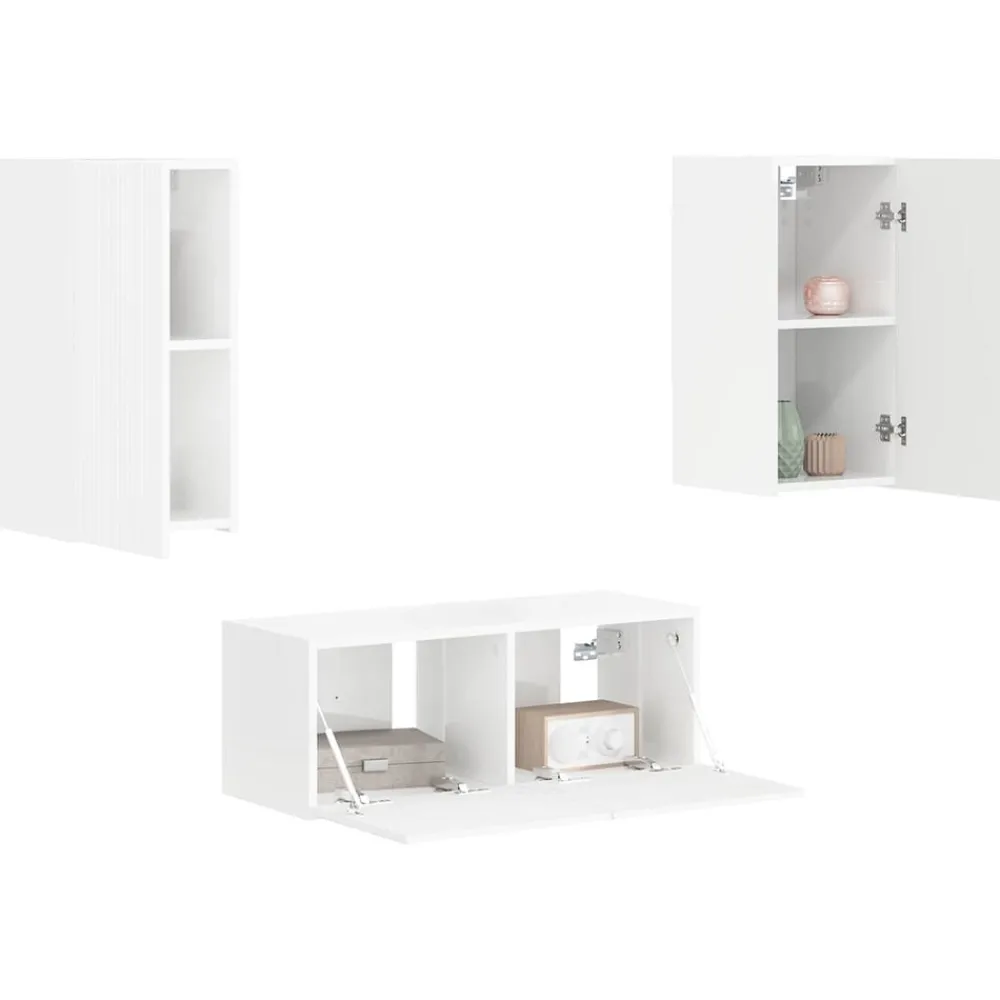 vidaXL Conjunto de mueble de TV 2 pcs Madera de ingeniería brillante Outlet