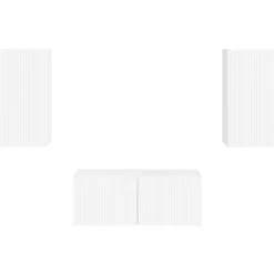 vidaXL Conjunto de mueble de TV 2 pcs Madera de ingeniería brillante Outlet
