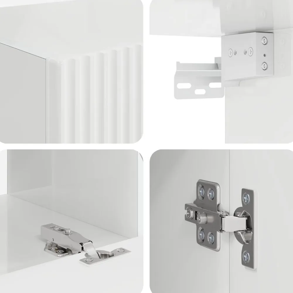 vidaXL Conjunto de mueble de TV 2 pcs Madera de ingeniería brillante Outlet