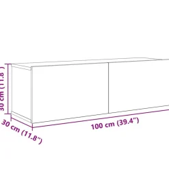 vidaXL Conjunto de mueble de TV 9 pcs Madera contrachapada Roble negro Clearance