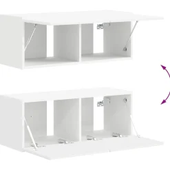 vidaXL Conjunto de mueble de TV 4 pcs Madera de ingeniería White Hot