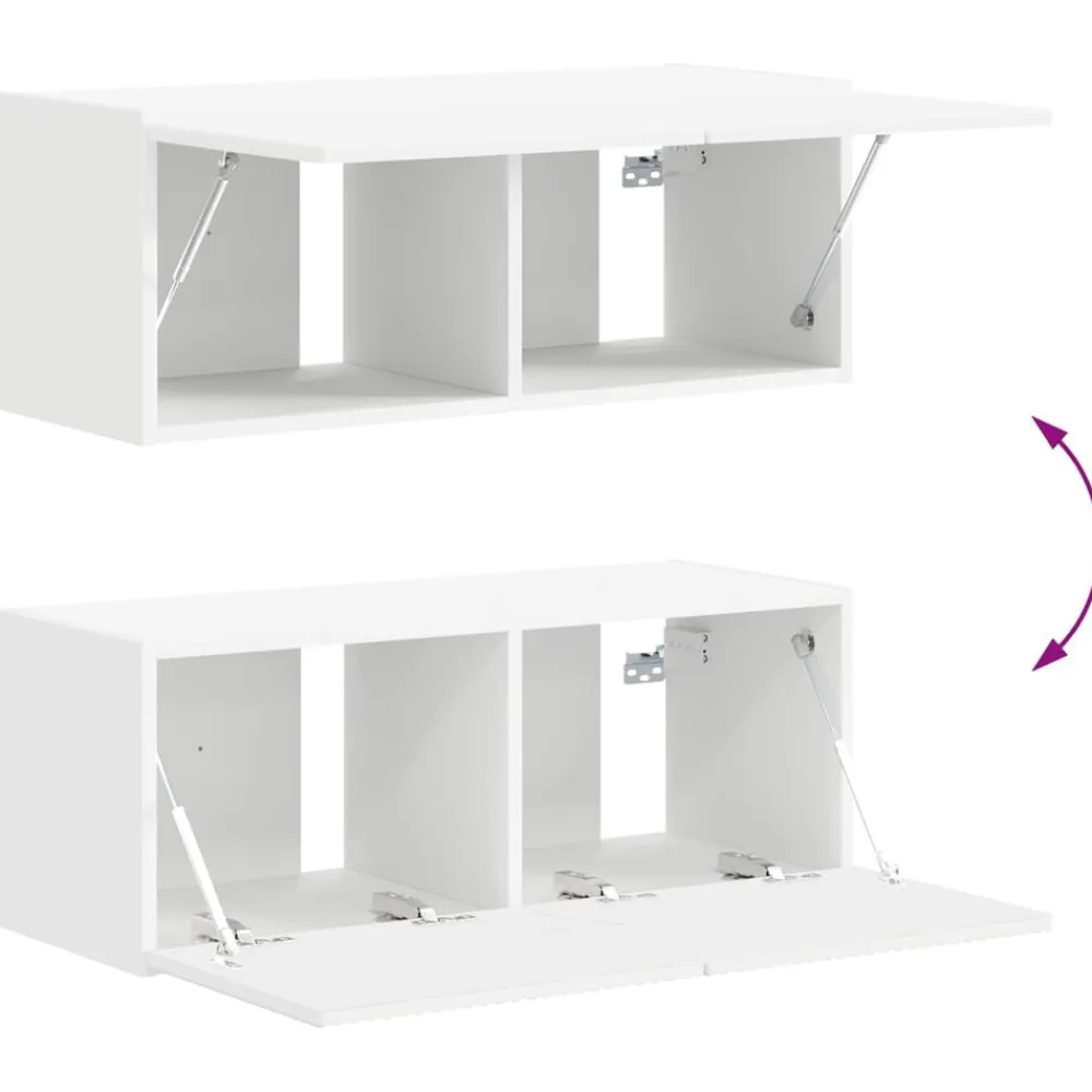 vidaXL Conjunto de mueble de TV 4 pcs Madera de ingeniería White Hot