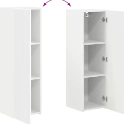 vidaXL Conjunto de mueble de TV 4 pcs Madera de ingeniería White Hot