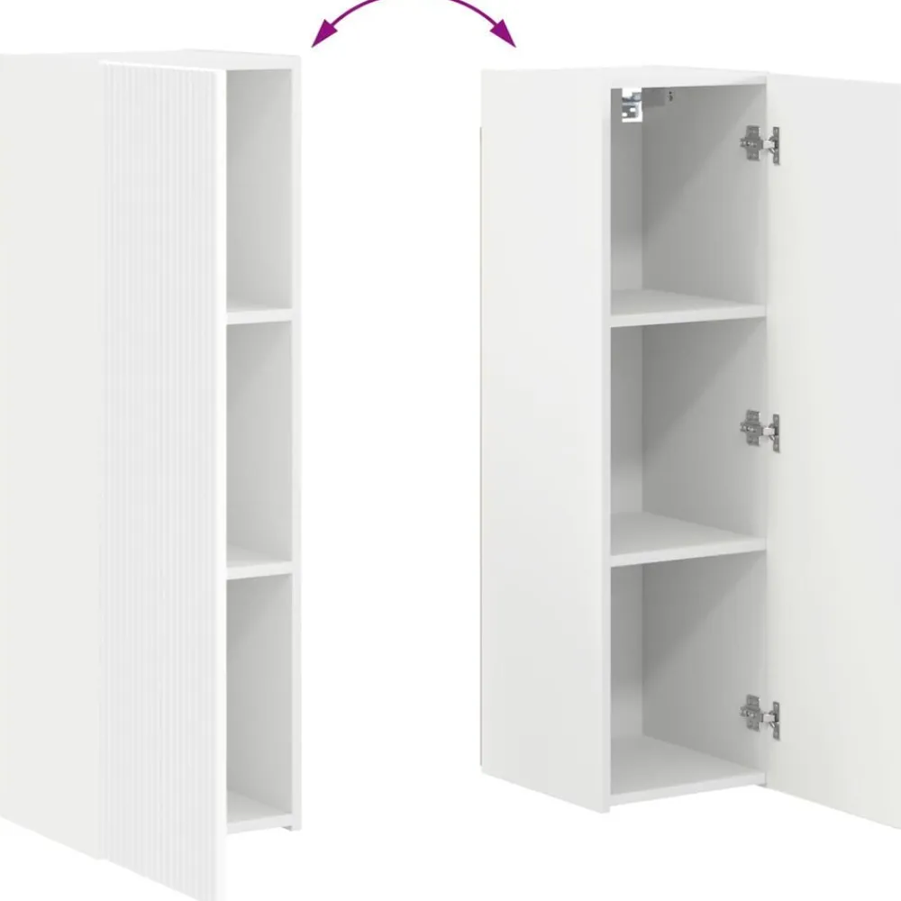 vidaXL Conjunto de mueble de TV 4 pcs Madera de ingeniería White Hot