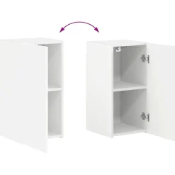 vidaXL Conjunto de mueble de TV 4 pcs Madera de ingeniería White Hot